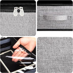 Under Bed Shoe Storage Organizer, Set of 2, Underbed Shoes Container with Adjustable Dividers, Fits 24 Pairs, Gray