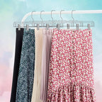 Hanger Central Premium 14 Inch Clear Pants Hangers with Adjustable Clips - 12 Pack Space-Saving Skirt Hangers - Non-Slip Heavy Duty Plastic Closet Organizers with 360° Swivel Hook