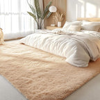 OLANLY 8x12 Machine Washable Large Area Rugs for Living Room, Bedroom, Soft Fluffy Shaggy Bedside Rug, Indoor Floor Carpet for Kids Girls and Boys, Dorms, Nursery, Home Decor Aesthetic, Beige