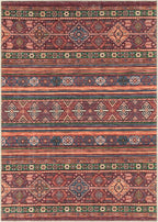 Keen Home Design 8x10 Rug - Machine Washable Area Rug with Non-Slip Backing, Ideal for Living Room, Dining Room, Bedroom - Vintage, Easy Clean, Durable, Low Pile Rug - (8' x 10')