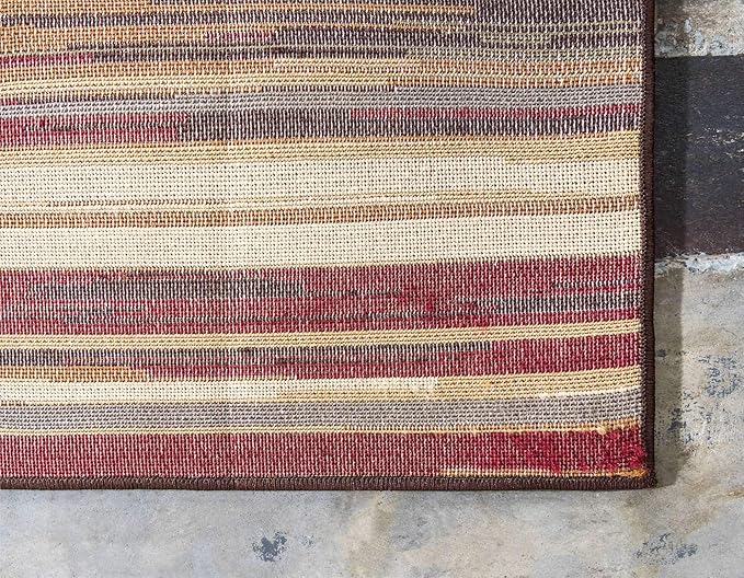 Unique Loom Barista Collection Area Rug - Icatu (2' 2" x 6' 1" Runner, Beige/ Brown)