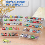 Aheroi Large Acrylic Risers, 10 Pcs 2 Set(7”L~8”L~9”L) Riser Display Shelf, Clear Rectangular Display Stands Set, Transparent Shelves for Decor, Showcase Holder for Cupcake