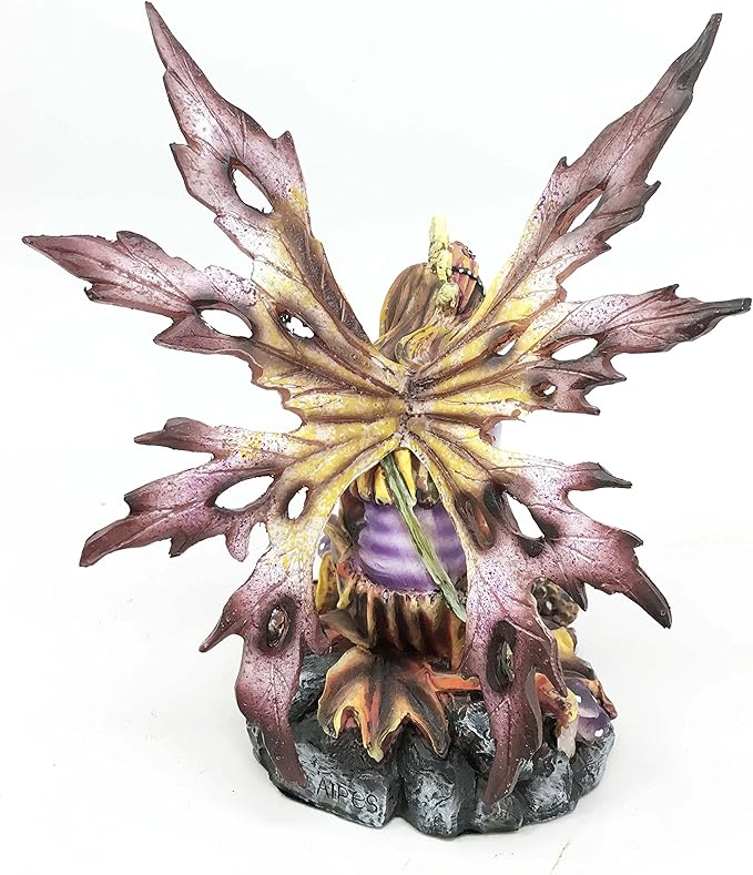 George S. Chen Imports Purple Fairy Sitting Collectible Figurine Decoration Statue Décor