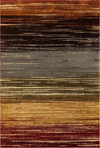 Unique Loom Barista Collection Area Rug - Mundo Nova (6' 1" x 9' Rectangle, Beige/Blue)