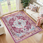 U'Artlines Area Rug 5x7 Boho Washable Soft Carpet for Living Room Bedroom Dining Room Office Indoor Rugs for Home Decor