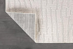 Modern Micro Loop Indoor Area Rugs for Living Room Bedroom Kitchen Geometric Pebble White 6x9 Luxury Durable Low and High Pile Non-Shedding Stain Resistant Soft Area Carpet 6 x 9