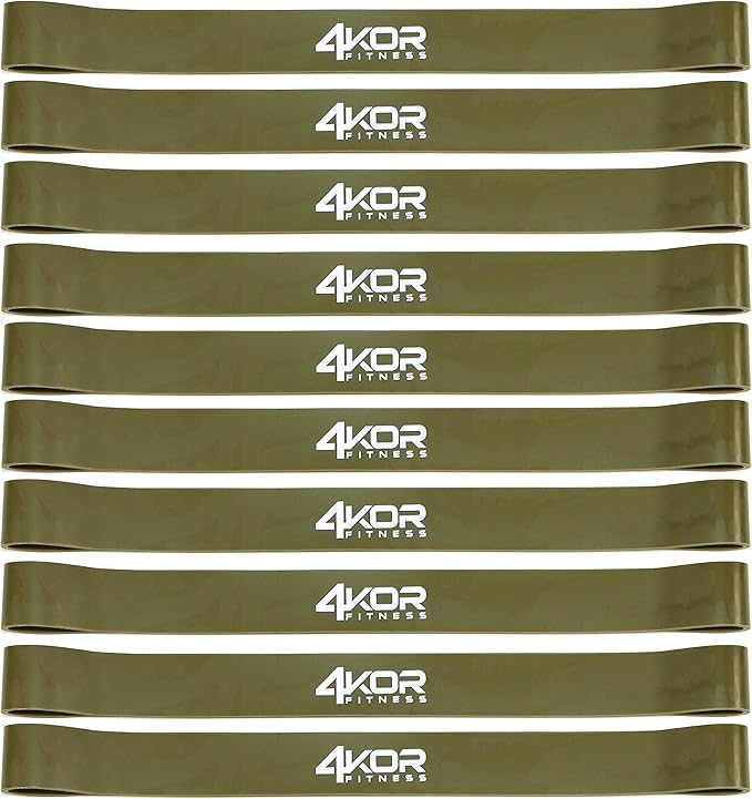 4KOR Fitness Resistance Loop Band Set, Perfect for Crossfit, Yoga, Physical Therapy, and Booty Building