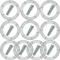 10-Pack 12 Inch Wire Wreath Frame – Round Metal Wreath Form with Ring Design for DIY Crafts, Floral Projects, and Home Decor – Dark Green Wire Frame for Christmas Holiday & Weddings