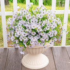 Artificial Fake Flowers Plants for Outdoors Spring Summer Decoration,Faux Flowers Silk Daisy Plants Greenery Realistic UV Resistant for Outside Planters Front Porch Patio Boxwood 16 Bundles Home White