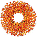 26 Inch Fall Wreaths for Front Door Outside，Realistic Autumn Wreath Outdoor，Large Halloween Thanksgiving Artificial Flowers Wreath，Fall Decorations for Home Front Porch Yard Window Farmhouse Decor