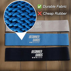 Beginner Bands Set of 6 by Justin Agustin – Specifically Designed for Total Beginners – Gentle Exercise Bands for Seniors & Limited Mobility – Soft Fabric – Home Gym Equipment. Incl. Door Kit & Bag