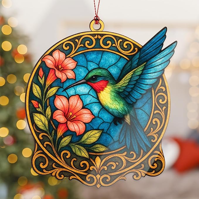 Hummingbird Gifts for Women - Christmas Ornament 2026 - Beautiful Christmas Ornaments Decorative Hummingbird with Meaningful Story Card Humming Bird Valentines Birthday Teacher Gift
