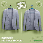 NEATERIZE Clothes Hangers Plastic 20 Pack for Adults - Plastic Hangers, The Perfect Coat Hanger and Space Saving Clothes Hangers for Closet, Percheros Ganchos para Colgar Ropa Hangars - Blue Hangers