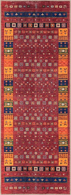 Keen Home Design 2x10 Rug - Machine Washable Runner Rug with Non-Slip Backing, Ideal for Hallway, Entryway, Kitchen, Laundry Room - Vintage, Easy Clean, Durable, Low Pile - (2'6" x 10')
