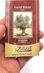 Zuluf 6.3" Olive Wood Catholic Cross with Silver Plated Crucifix Christian Gift from Holy Land Bethlehem CRS065