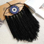 Holmgren Evil Eye Dream Catcher - Black Dream Catchers for Bedroom, Evil Eye Wall Hanging for Witch Dark Decor, Gothic Wall Decorations, Ornament Craft Gift(Black)