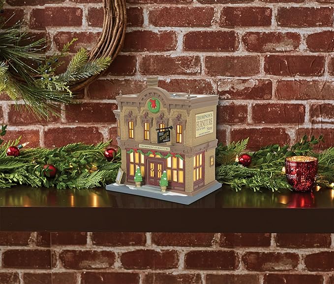 Department 56 Christmas in The City Thompson's Furniture Lit Building, 7.32 Inch, Multicolor