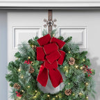 Haute Decor Adapt Adjustable Length Wreath Hanger with Interchangeable Icons (Oil Rubbed Bronze-Bee/Sun/Pumpkin/Snowflake) - 4 Wreath Hangers in 1 - Sturdy Door Wreath Hanger