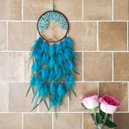 Dream Catchers, Dream Catcher Tree of Life Wall Decor, with Natural Healing Crystal Stone, Perfect Turquoise Handmade Dreamlike Dream Catcher for Bedroom Art Craft Gift