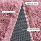 Rugs for Living Room 8x10, Soft Shaggy Modern Shag Area Rug for Bedroom, Upgrade Non-Slip Plush Fluffy Carpet for Kids Boys Girls Room Home Decor Aesthetic, Blush