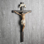BC Catholic Crucifix Wall Cross in 24" H Jesus Christ indoor Home Decor Collectable Religious Gifts Renaissance Sculpture handmade By Buildclassic