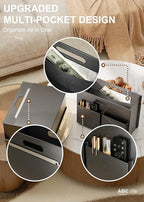ABC life Magazine Holder Stable Magazine Rack Floor, Foldable PU Leather Newspaper Book Storage Basket Box, Upgraded Magazine File Folder Organizer Free Standing, for Living Room Home Office, Black