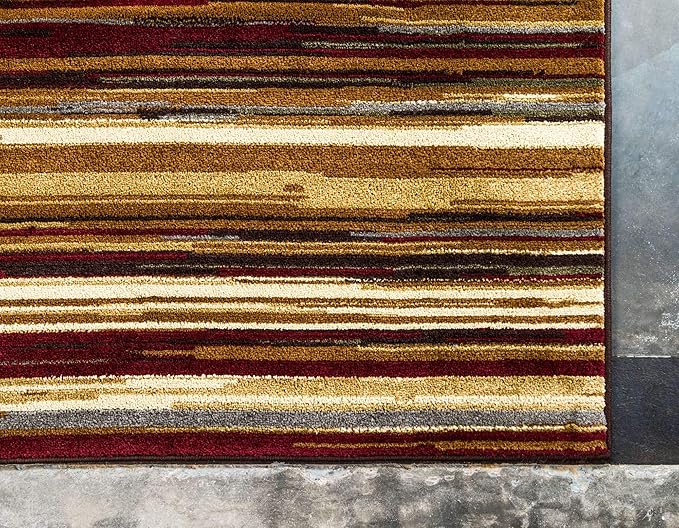 Unique Loom Barista Collection Area Rug - Icatu (8' x 10' Rectangle Beige/Brown)