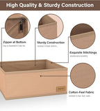 Drawer Organizer Clothes – Set of 6 Foldable Fabric Storage Bins for Dresser & Closet, Strong Structure, Fragrance Sachets Included, Organize Underwear, Socks, Baby Items, Cream