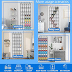 over the door shoe organizer,2025 upgraded,shoe organizer,35 Huge pockets,over door shoe organizer,Store size 13 shoes,shoe organizer,Strong material,hooks Suitable for various doors,White/black