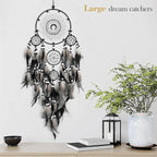 Dream Catchers for Adults Black Dream Catchers Large Dream Catcher Boho Dream Catcher Wall Decor for Boys Teen Room Decor Dorm Living Room Hanging Decoration Festival Gifts