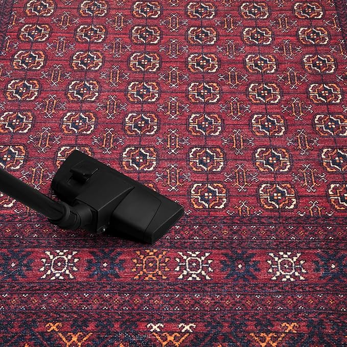 Keen Home Design 2x12 Rug - Machine Washable Runner with Non-Slip Backing, Ideal for Hallway, Entryway, Kitchen, Laundry Room - Vintage, Easy Clean, Durable, Low Pile Rug - (2'6" x 12')