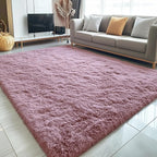 OLANLY 5x8 Machine Washable Large Area Rugs for Living Room, Bedroom, Soft Fluffy Shaggy Bedside Rug, Indoor Floor Carpet for Kids Girls and Boys, Dorms, Nursery, Home Decor Aesthetic, Blush