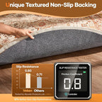 Veken 4 Ft Round Non Slip Cushioned Rug Pad Gripper, Felt and Silicone Backing, 1/4 inch Thick Carpet Liner for Hardwood Floors and Finishes, Under Area Rugs Anti Skid Mat, Keep Rugs Safe and in Place