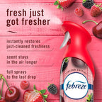 Febreze Air Mist, Air Freshener Spray, Odor Fighting Room Spray, Deodorizer for Home Bathroom Kitchen Office Apartment Dorm Room Classroom, Cherries & Berries Scent, 8.1oz (Pack of 3)