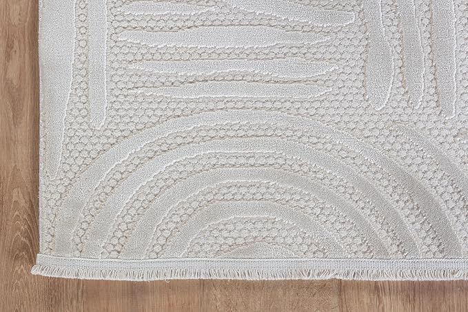 Modern Indoor Rug Orbit 2x3 Area Rugs for Living Room Luxury Kitchen Bedroom Durable Soft Geometric Durable Low and High Pile Stain Resistant Non Shedding Area Carpet 2x3