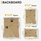 Vittanly 15 Pack Picture Frames Collage Wall Decor for Mounting or Tabletop Display, Gallery Frame Set for Family, Multi Sizes Including 3pcs 8x10, 6pcs 5x7, 6pcs 4x6, Distressed White
