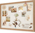 AKTOP Cork Board Bulletin Board with Linen 20" X 30", Large Framed Corkboard for Wall, Hanging Pin Board Picture Board for Home Office Decor, Cute Vision Board with Pushpins (Carbonized Black)