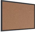 U Brands Cork Bulletin Board, 24'' x 36'', Black Wood Frame