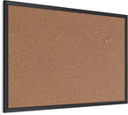 U Brands Cork Bulletin Board, 24'' x 36'', Black Wood Frame