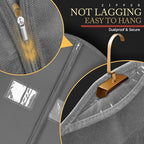 5 Pack 40-inch Suit Bag Garment Bag for Travel and Storage, Garment Bags for Hanging Clothes with Zipper and Visible Transparent Window, Gray