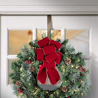 Haute Decor Adapt Adjustable Wreath Hanger, Top & Length Adjustable - Antique Brass - Over The Door Wreath Holder That Fits Almost Any Door Size