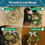 10-Pack 12 Inch Wire Wreath Frame – Round Metal Wreath Form with Ring Design for DIY Crafts, Floral Projects, and Home Decor – Dark Green Wire Frame for Christmas Holiday & Weddings