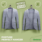 NEATERIZE Clothes Hangers Plastic 100 Pack for Adults - Plastic Hangers, The Perfect Coat Hanger and Space Saving Clothes Hangers for Closet - Purple Hangers