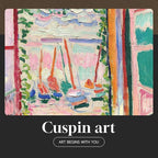 Large Framed Matisse Wall Art for Living Room, Set of 3 Colorful Abstract Landscape Wall Painting Prints, Vintage Retro Aesthetic Wall Decor for Dining Room Bedroom Office Hallway 24x36 Inch