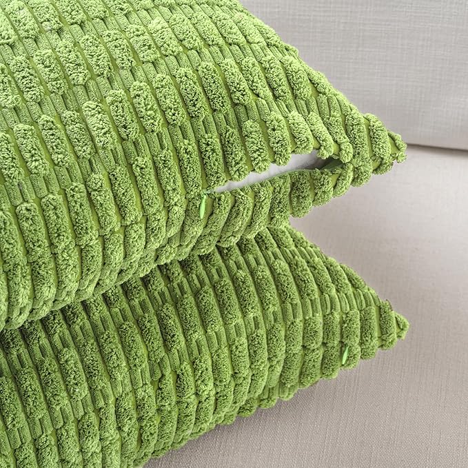 Fancy Homi 4 Packs Decorative Throw Pillow Covers for Living Room Couch Bed, Modern Farmhouse Boho Home Décor Accent Cushion Case, 26" x 26", Lime Green
