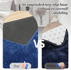 6x9 Area Rugs for Living Room Bedroom: Ultra Soft Fluffy Shag Rug Upgrade Non-Slip Non-Shedding Large Fuzzy Plush Carpet Indoor Floor Carpets for Kids Room Playroom Nursery Dorms Home Decor Blue