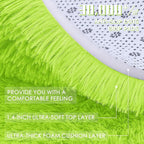 OLANLY 9x12 Machine Washable Large Area Rugs for Living Room, Bedroom, Soft Fluffy Shaggy Bedside Rug, Indoor Floor Carpet for Kids Girls and Boys, Dorms, Nursery, Home Decor Aesthetic, Lime Green
