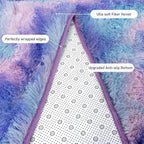 Rugs for Living Room 6x9, Soft Shaggy Modern Shag Area Rug for Bedroom, Upgrade Non-Slip Plush Fluffy Carpet for Kids Boys Girls Room Home Decor Aesthetic, Rainbow Purple