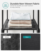SONGMICS Closet Wardrobe, Portable Closet for Bedroom, Clothes Rail with Non-Woven Fabric Cover, Clothes Storage Organizer, 55.1 x 16.9 x 68.5 Inches, Black URYG02BK