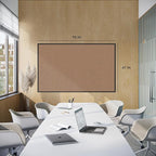 U Brands Cork Bulletin Board, 48" x 72", Black Aluminum Frame, Industrial Grade Pinning Surface